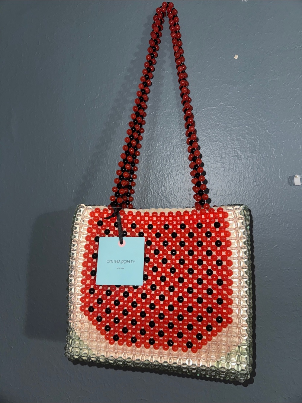 Beaded Watermelon  Shoulder Bag